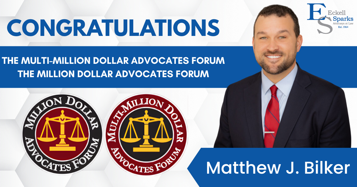 Delaware County Law Firm of Eckell Sparks Matthew Bilker firm inducted into Million Dollar Advocates Forums