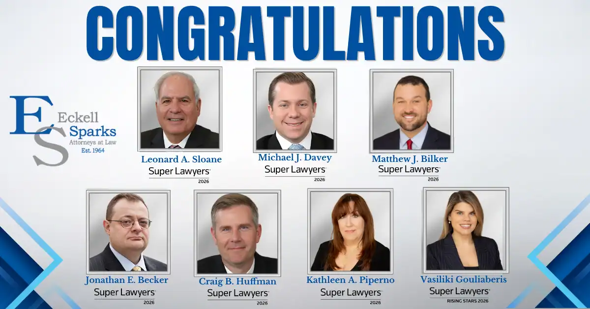 Eckell Sparks attorneys selected to the 2026 Pennsylvania Super Lawyers and Rising Stars lists